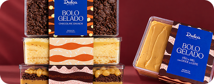 Bolo gelado Dulca embalado